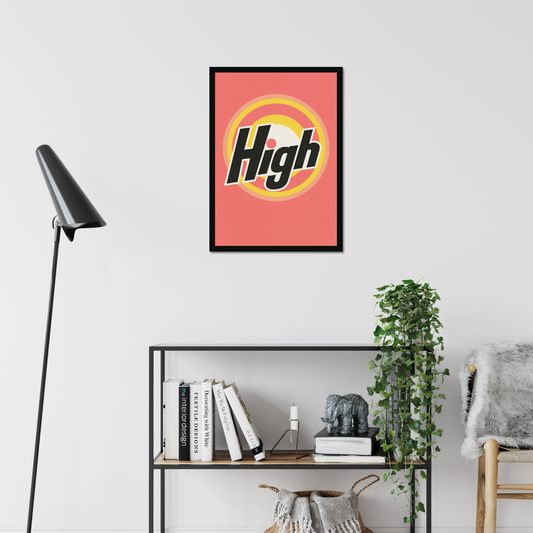 High - A2 90s Rave Poster