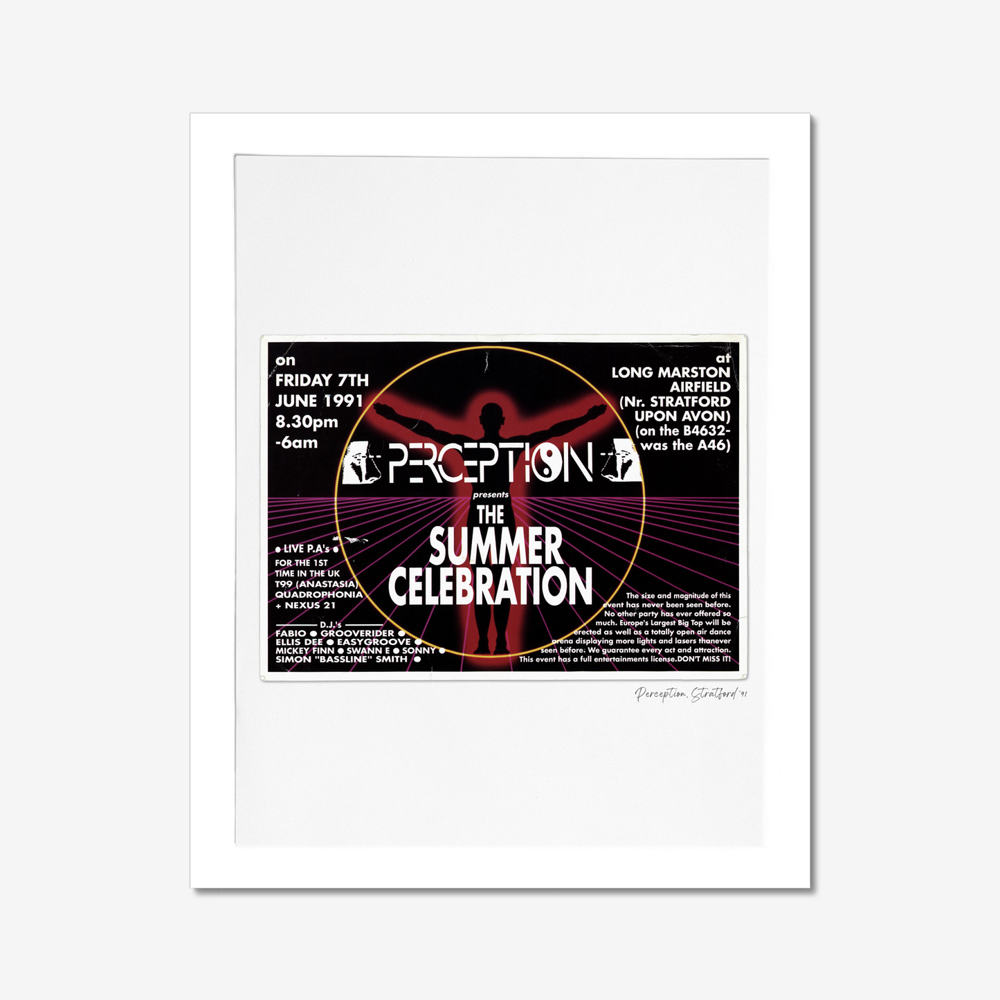 Perception - Photographic Print of Rave Flyer-Jason Groom Designs