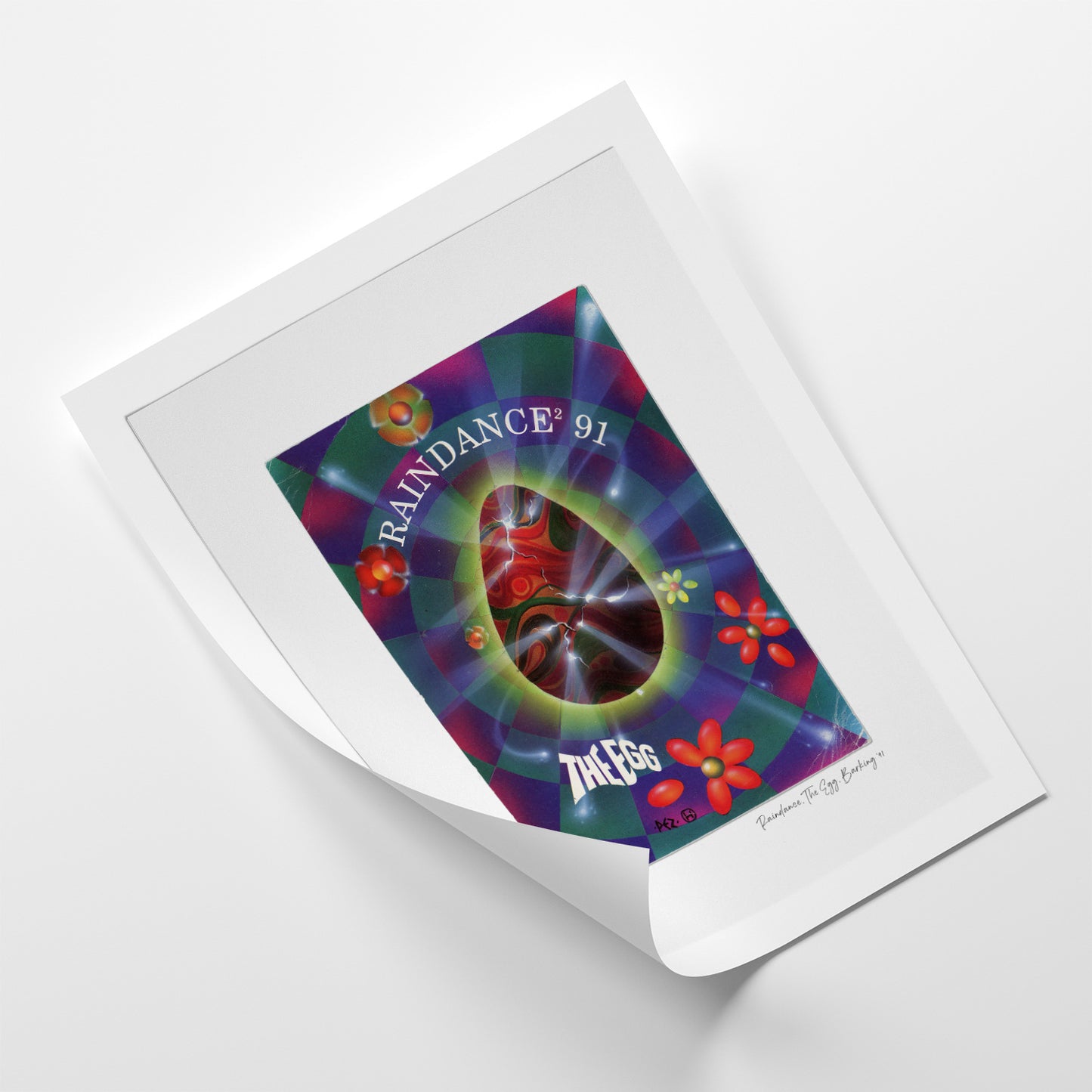 Raindance at Barking - Photographic Print of Rave Flyer-Jason Groom Designs