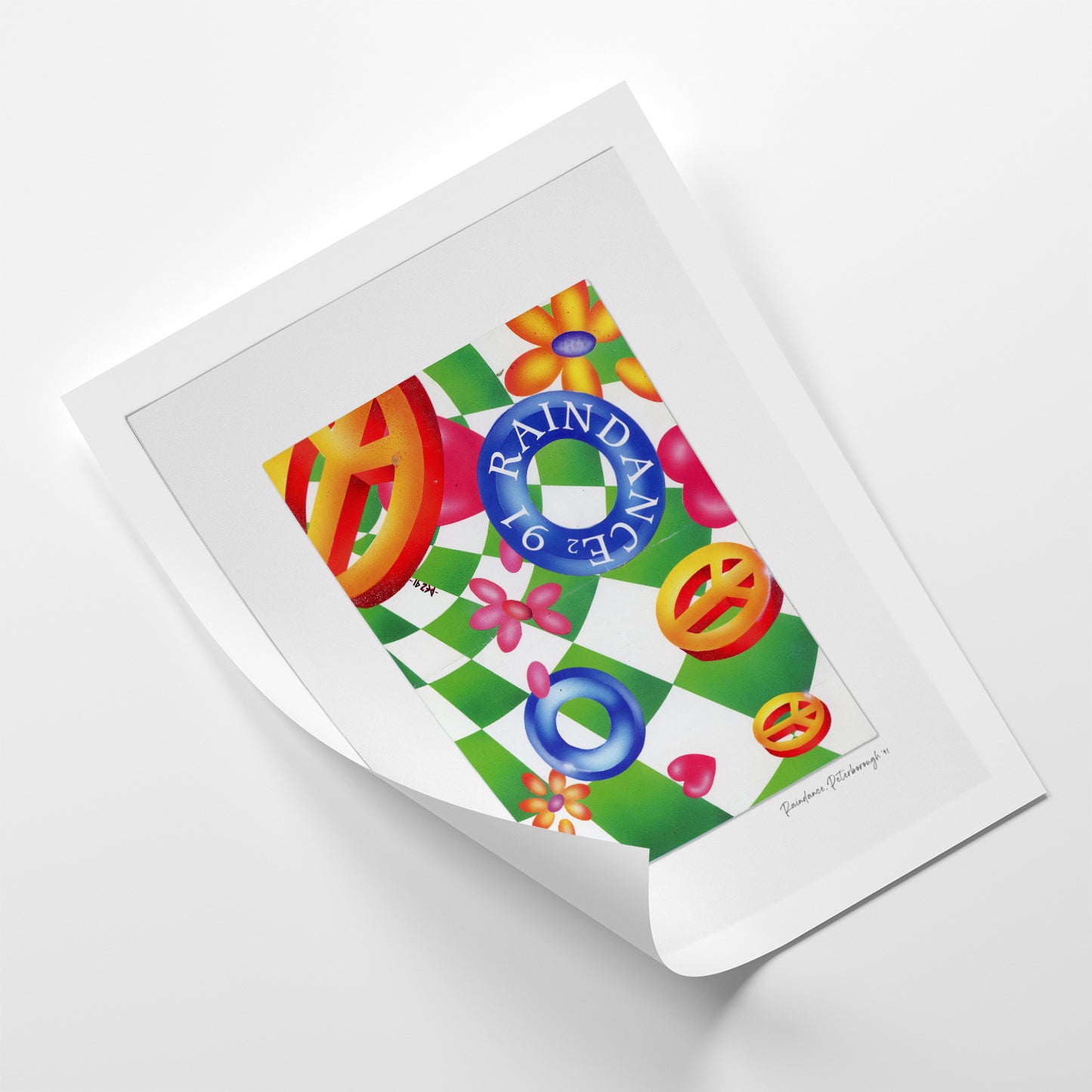 Raindance at Peterborough - Photographic Print of Rave Flyer-Jason Groom Designs