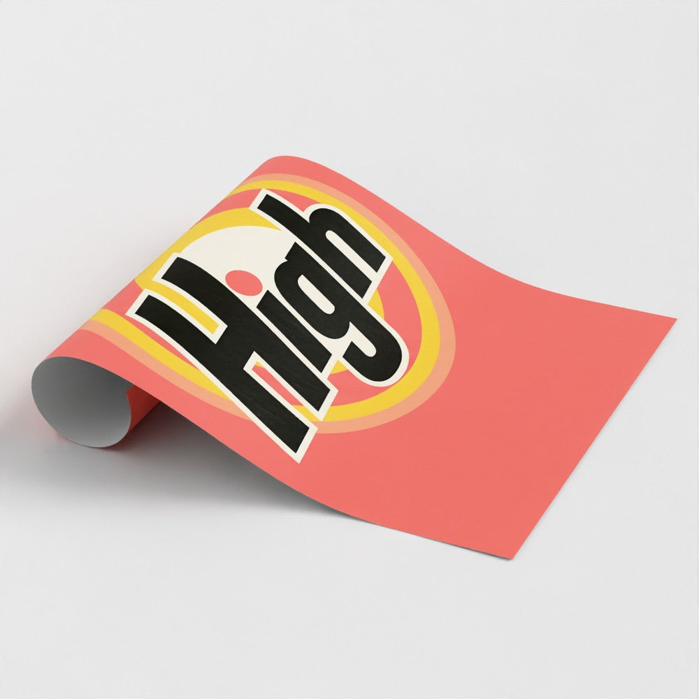 High - A2 90s Rave Poster