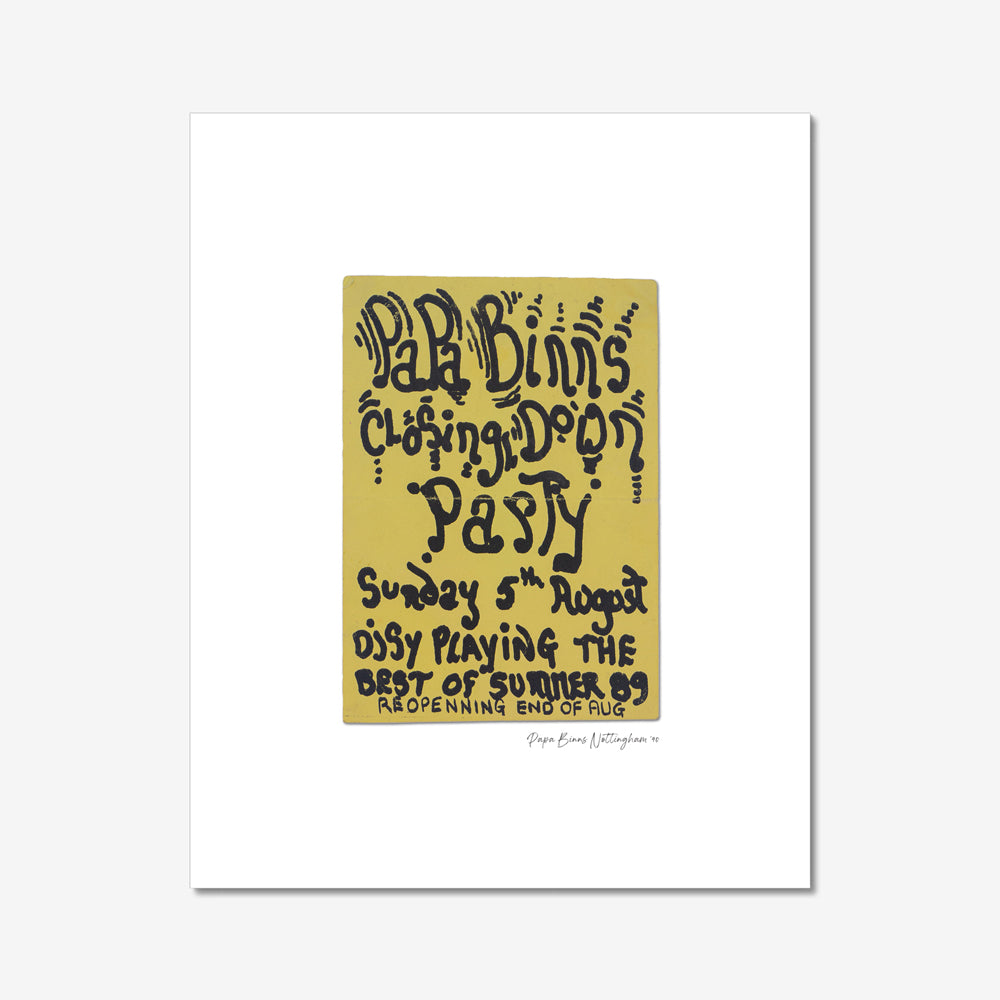 PaPa-Binns - Photographic Print of Rave Flyer