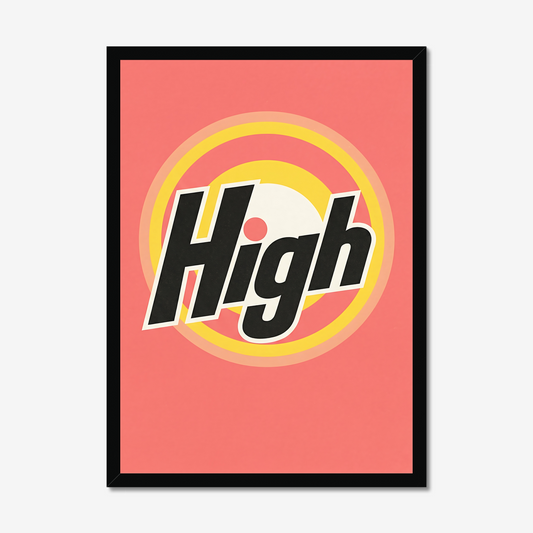 High - A2 90s Rave Poster