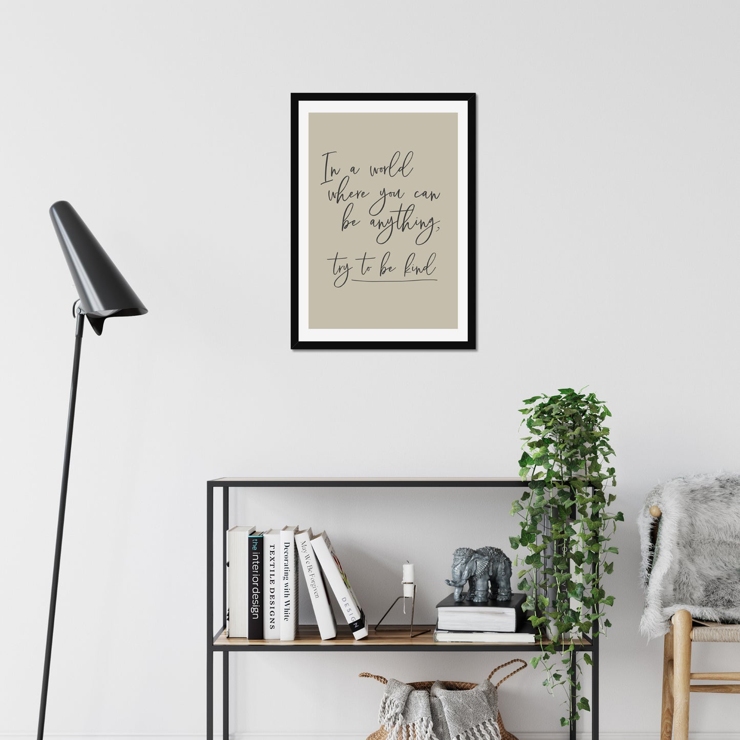 In a world where you can be anything, try to be kind. - A2 Poster Graphic Print - Wall Art-Jason Groom Designs
