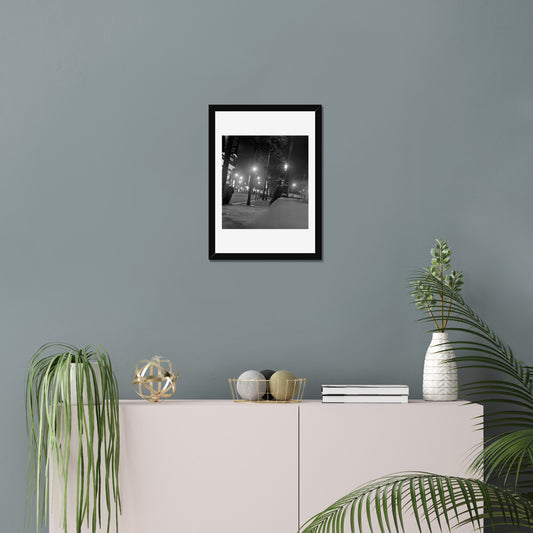 Vintage Black and White Nottingham Square Photograph Print Wall Art