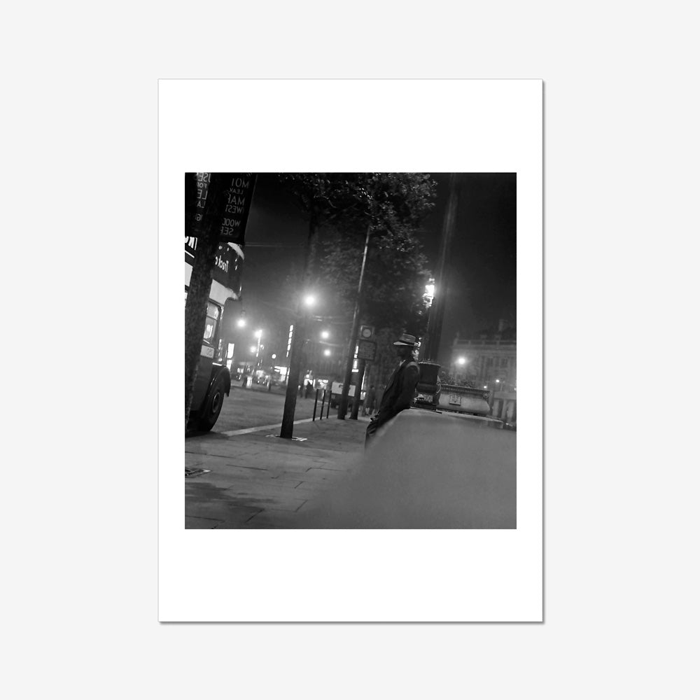 Vintage Black and White Nottingham Square Photograph Print Wall Art