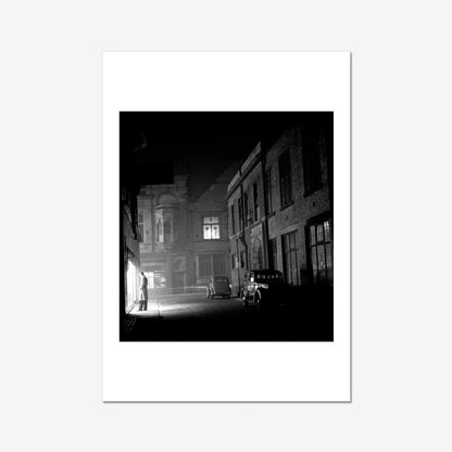 Vintage Black and White Nottingham Street Photograph Print Wall Art