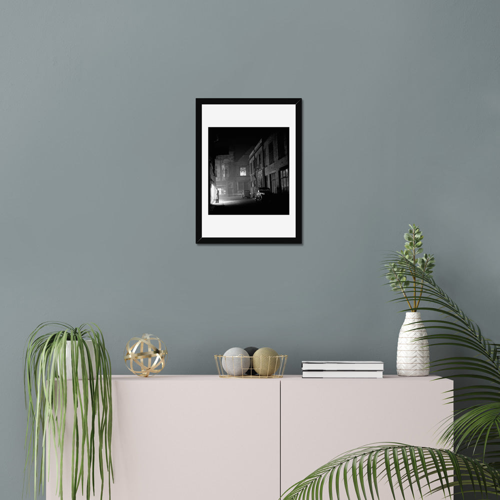 Vintage Black and White Nottingham Street Photograph Print Wall Art