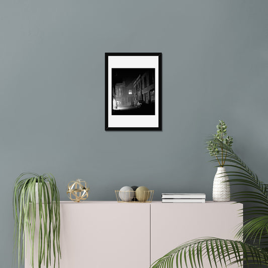 Vintage Black and White Nottingham Street Photograph Print Wall Art