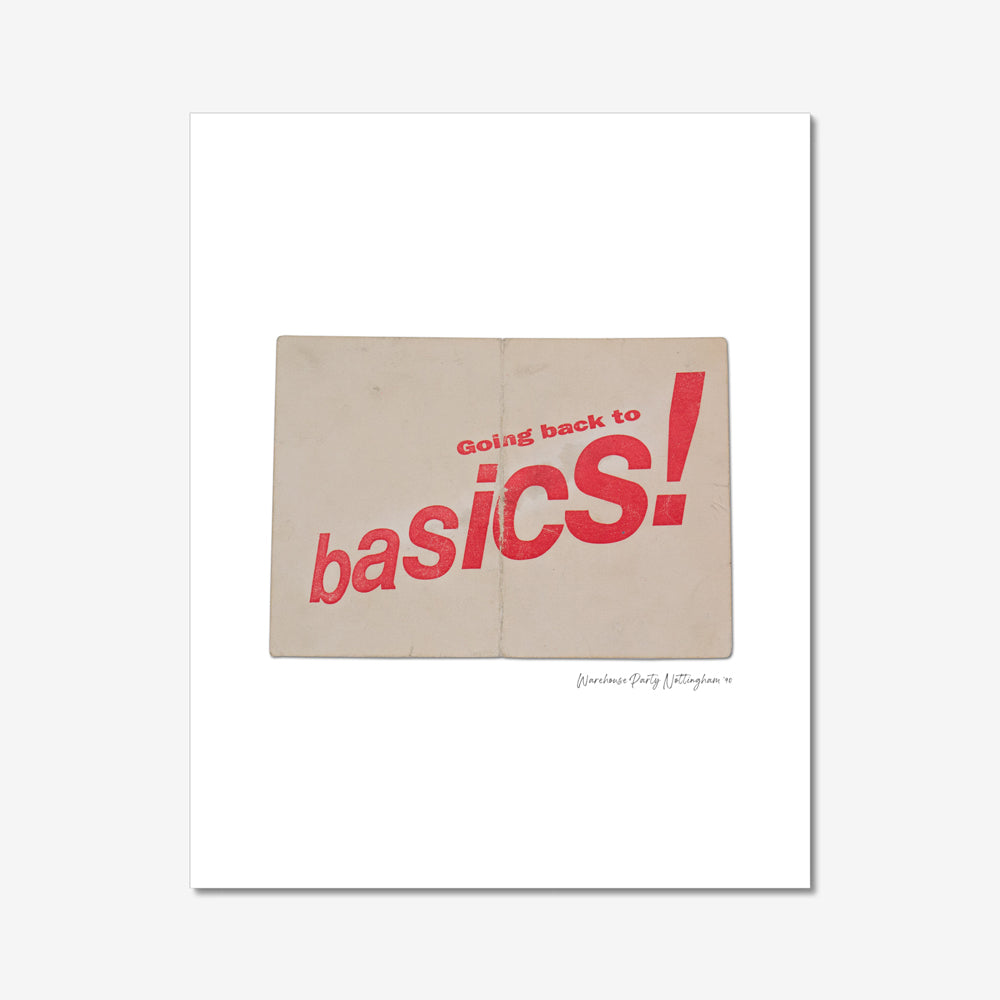 Back to Basics - Photographic Print of Rave Flyer