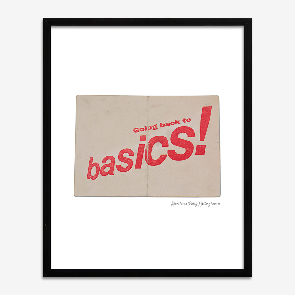 Back to Basics - Photographic Print of Rave Flyer