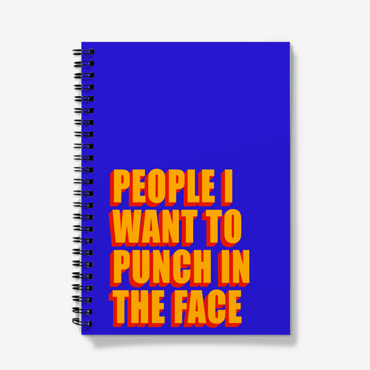 A5 Spiral Notebooks - people I want to punch in the face-Jason Groom Designs