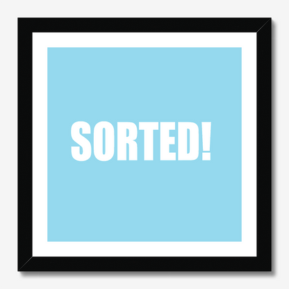 Sorted - Square Poster Graphic Print - Wall Art
