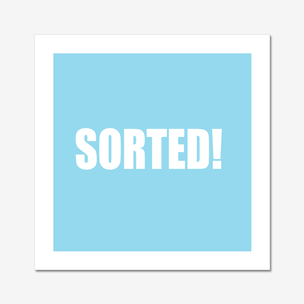 Sorted - Square Poster Graphic Print - Wall Art