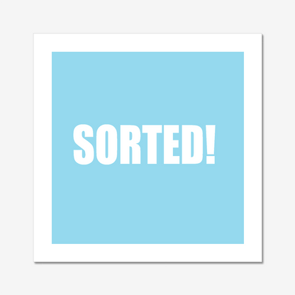 Sorted - Square Poster Graphic Print - Wall Art